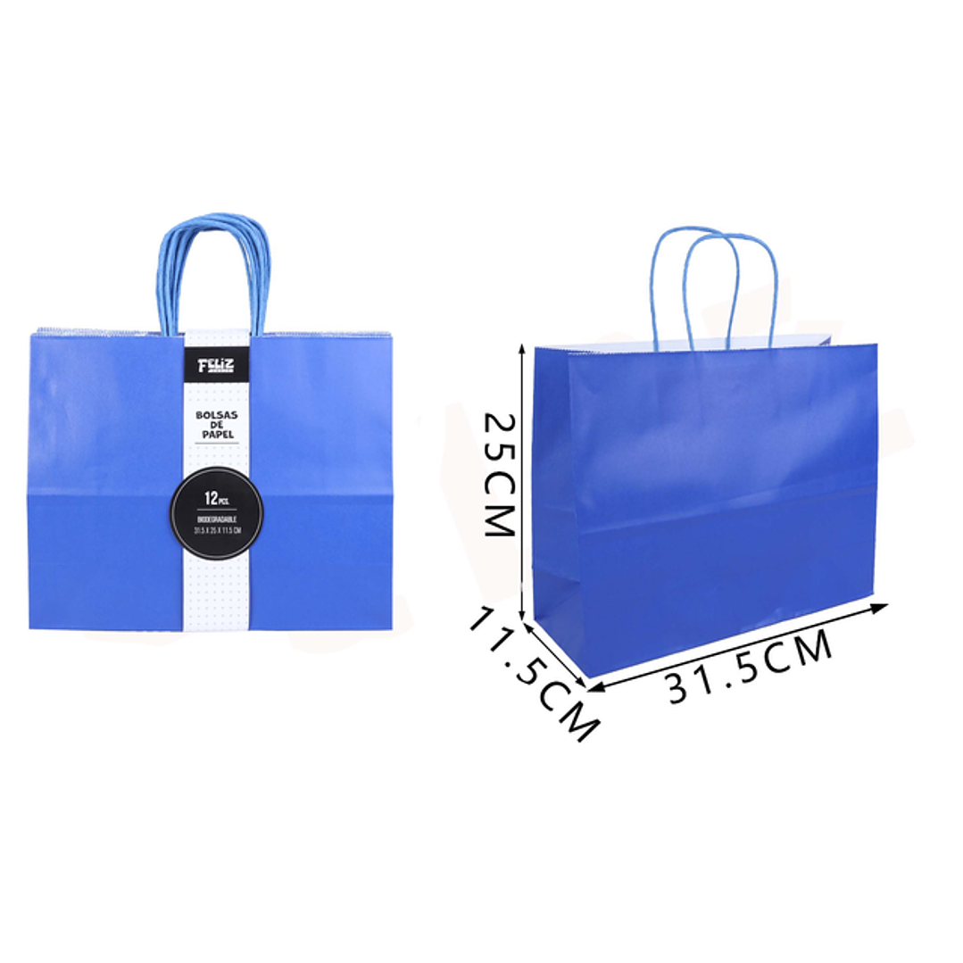 Bolsas de Papel Azul 31.5*25*11.5cm 1