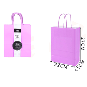 Bolsas de Papel Fucsia 22*27*11cm