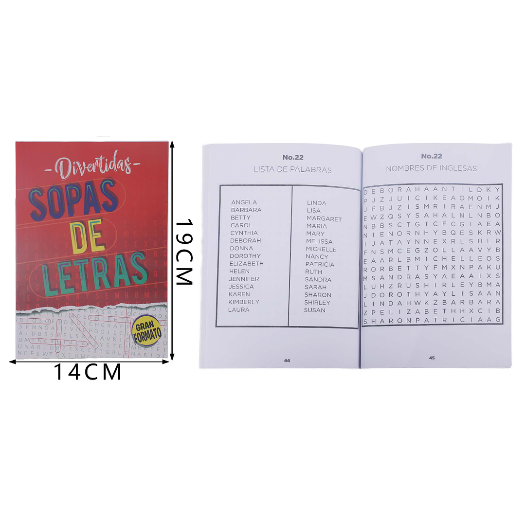 Sopas de Letras divertidas 14*19cm 80Hojas 1
