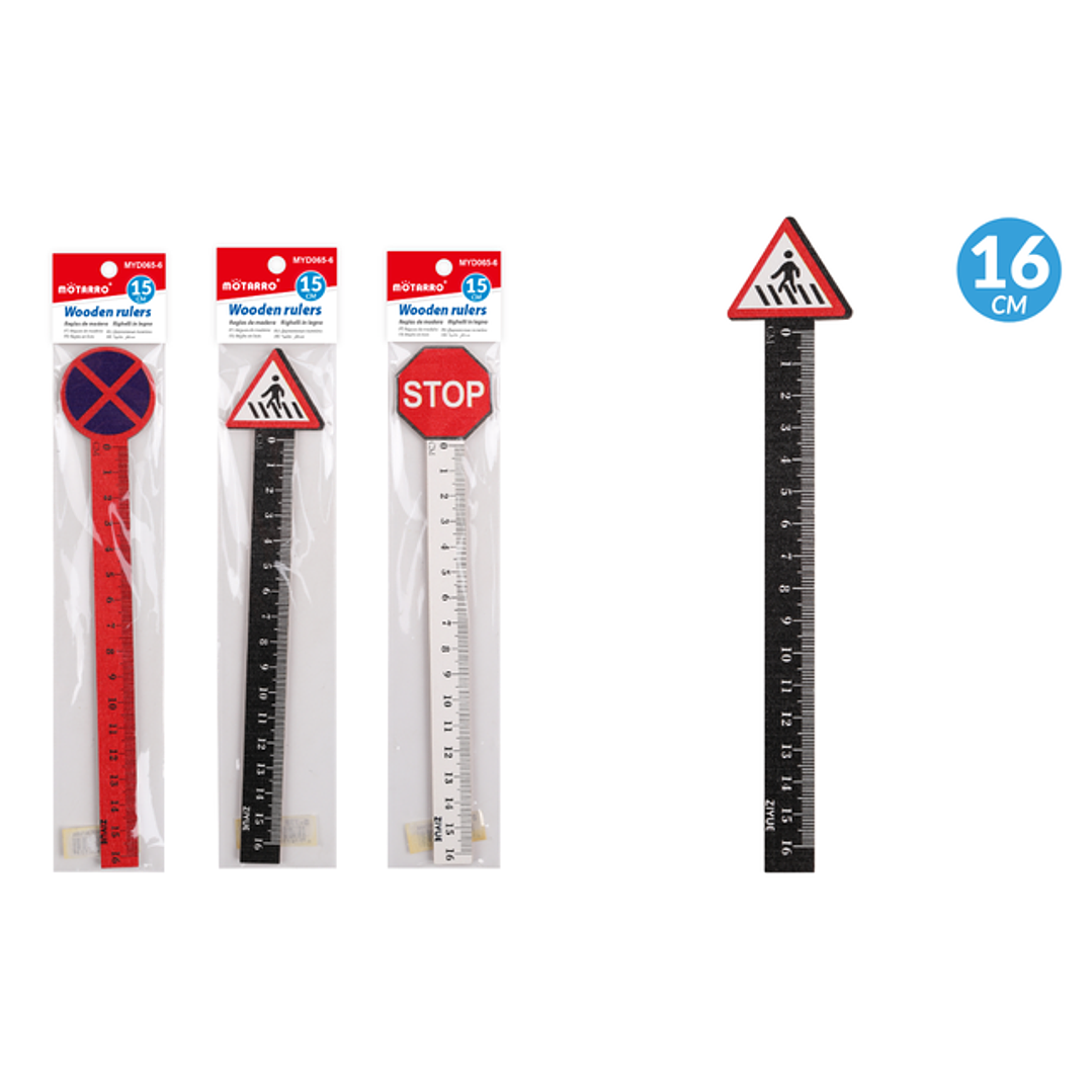 Regla De Madera Senales 16Cm 1