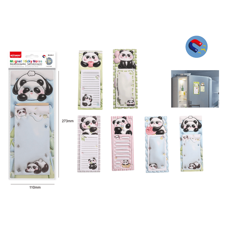 Notas Magnéticas para Refri Panda 110*273mm 1