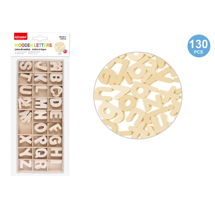 Letras de Madera 23mm 130pcs 1