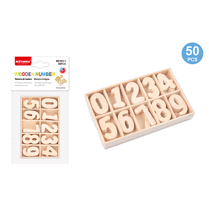 Números de Madera 27mm 50pcs