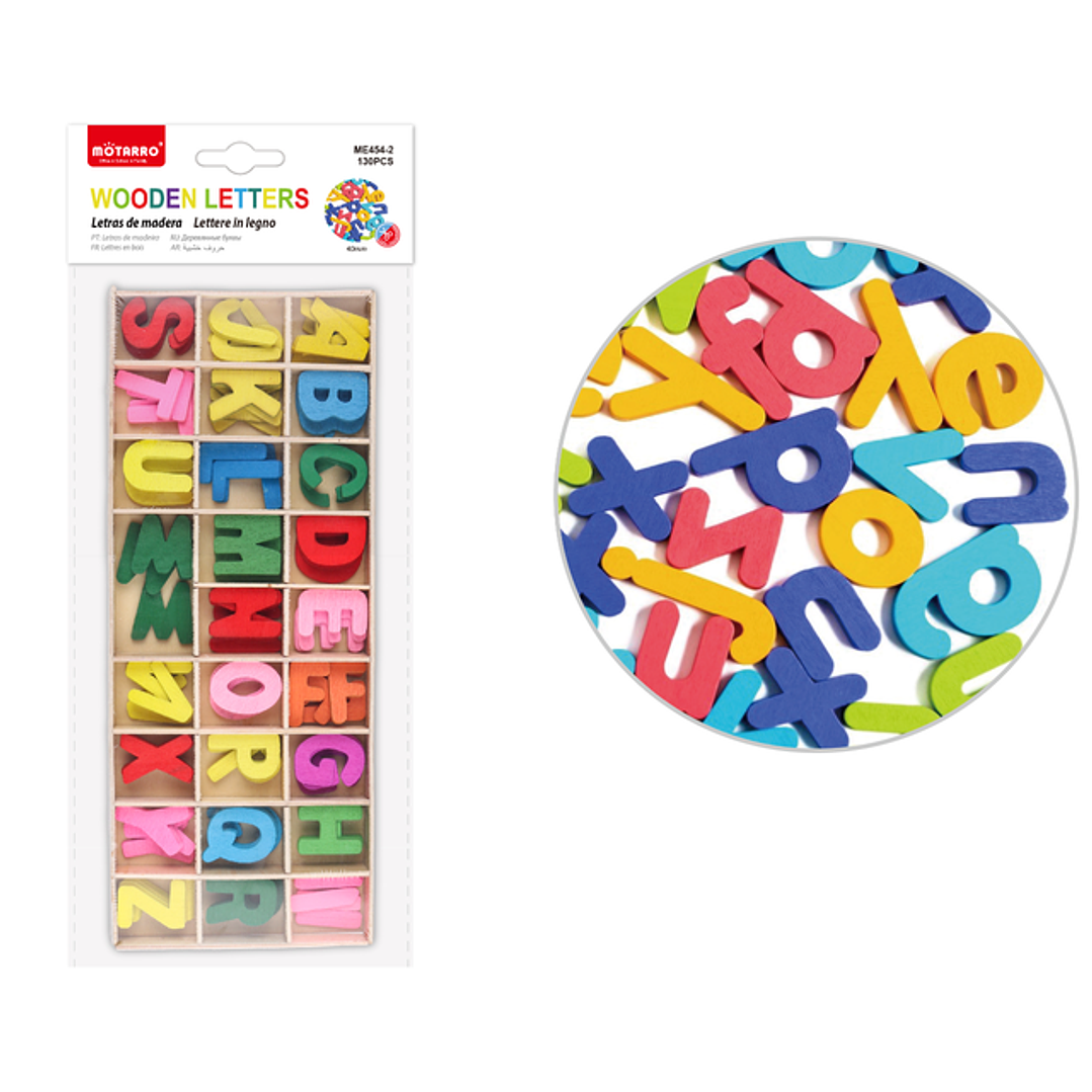 Letras De Madera De Colores 23Mm 130Pcs 1