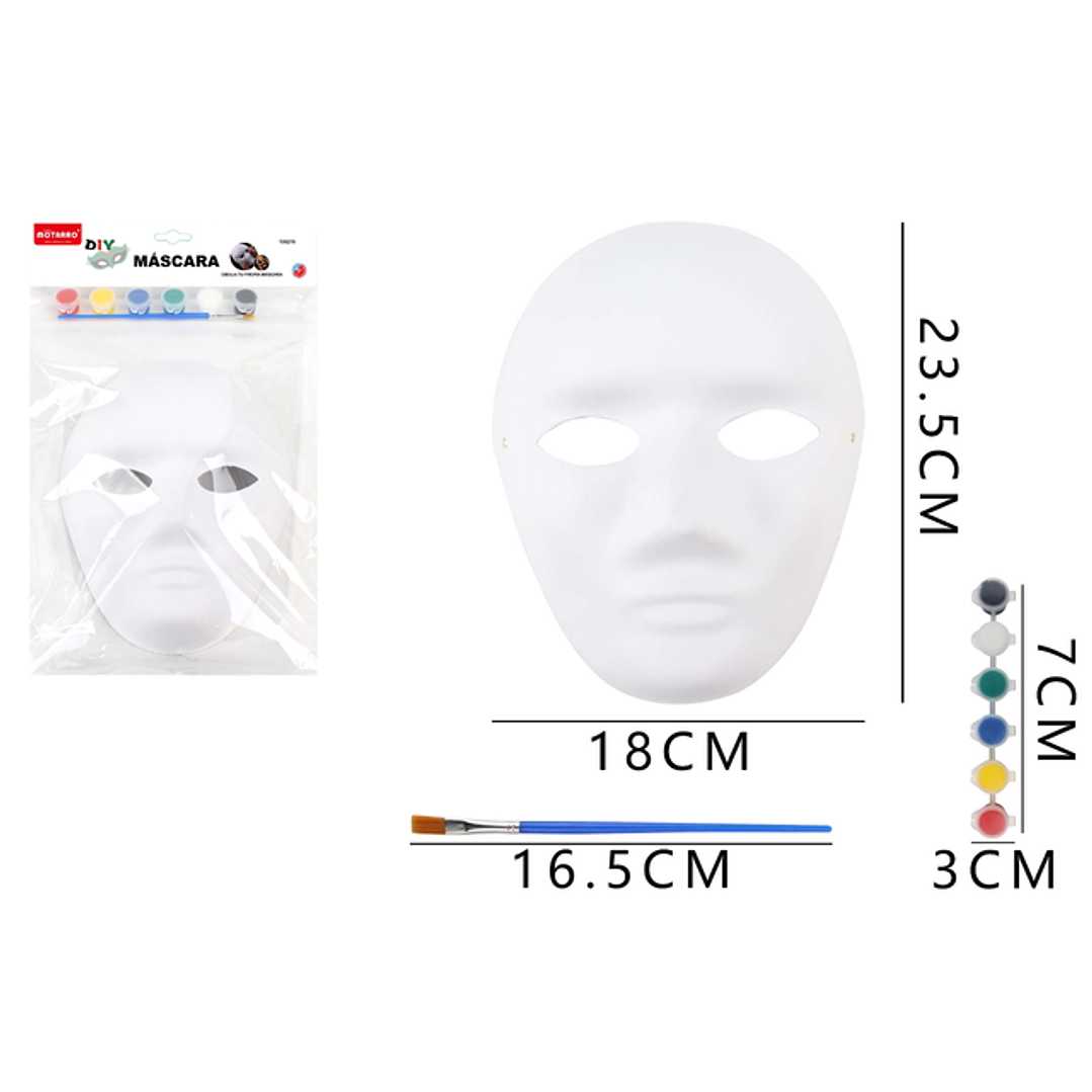 Máscara ovalada blanca con Pintura 1