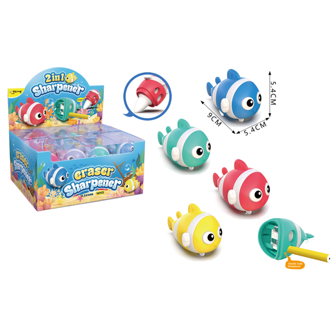 Sacapuntas Doble Pez Payaso 1