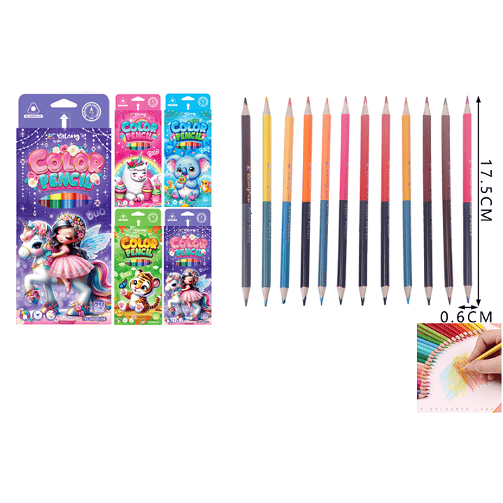 Lápices de colores Duo diseños 1