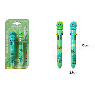 Bolígrafo 10Colores Dinosaurio 2pcs