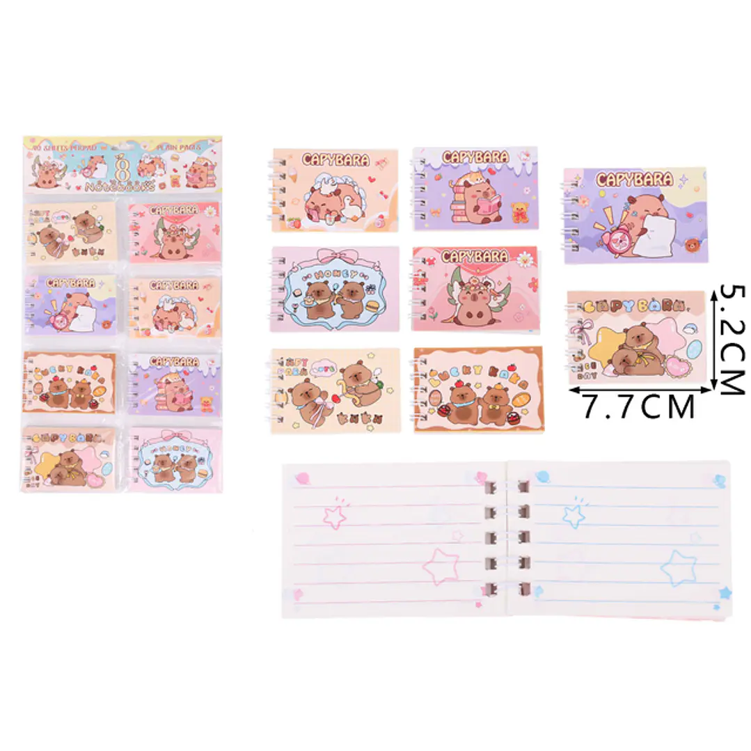 Mini Libreta Capibara 5.2 8pcs 1