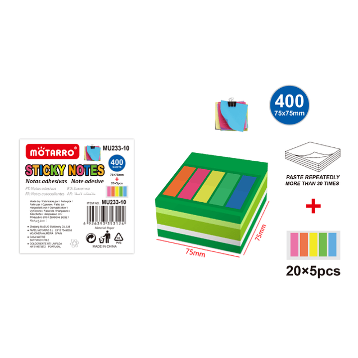 Set De Notas Adhesivas V2 205Pcs400Pcs 1