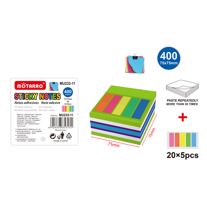 Set De Notas Adhesivas V3 205Pcs400Pcs 1