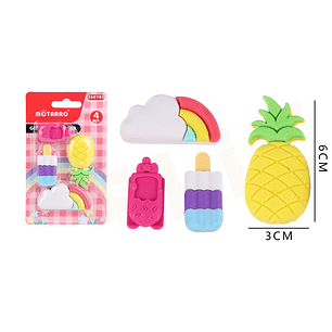 Goma de Borrar Arcoiris 4pcs