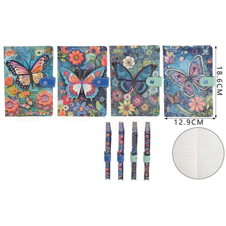 Libreta con Botón Mariposa A5 1