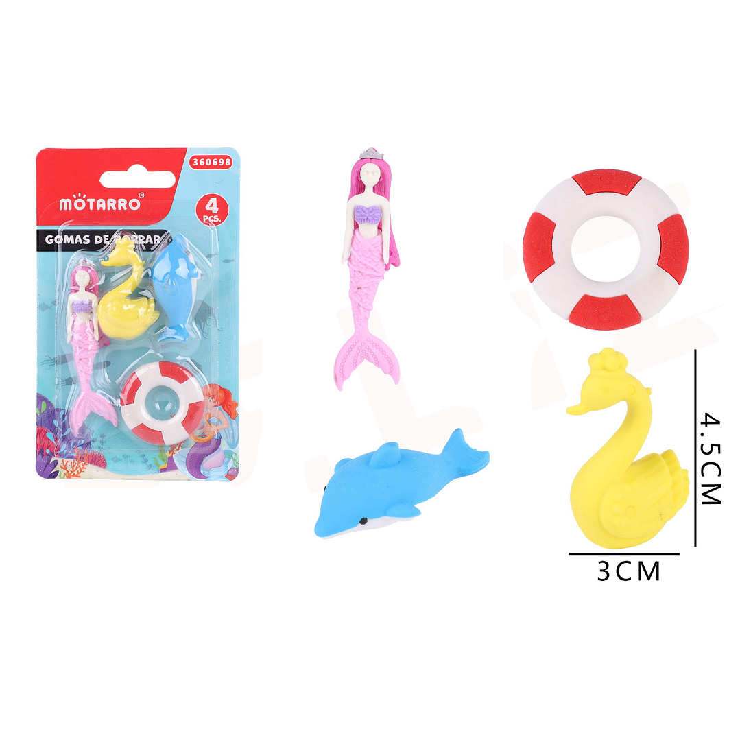 Goma de Borrar Mar 4pcs 1