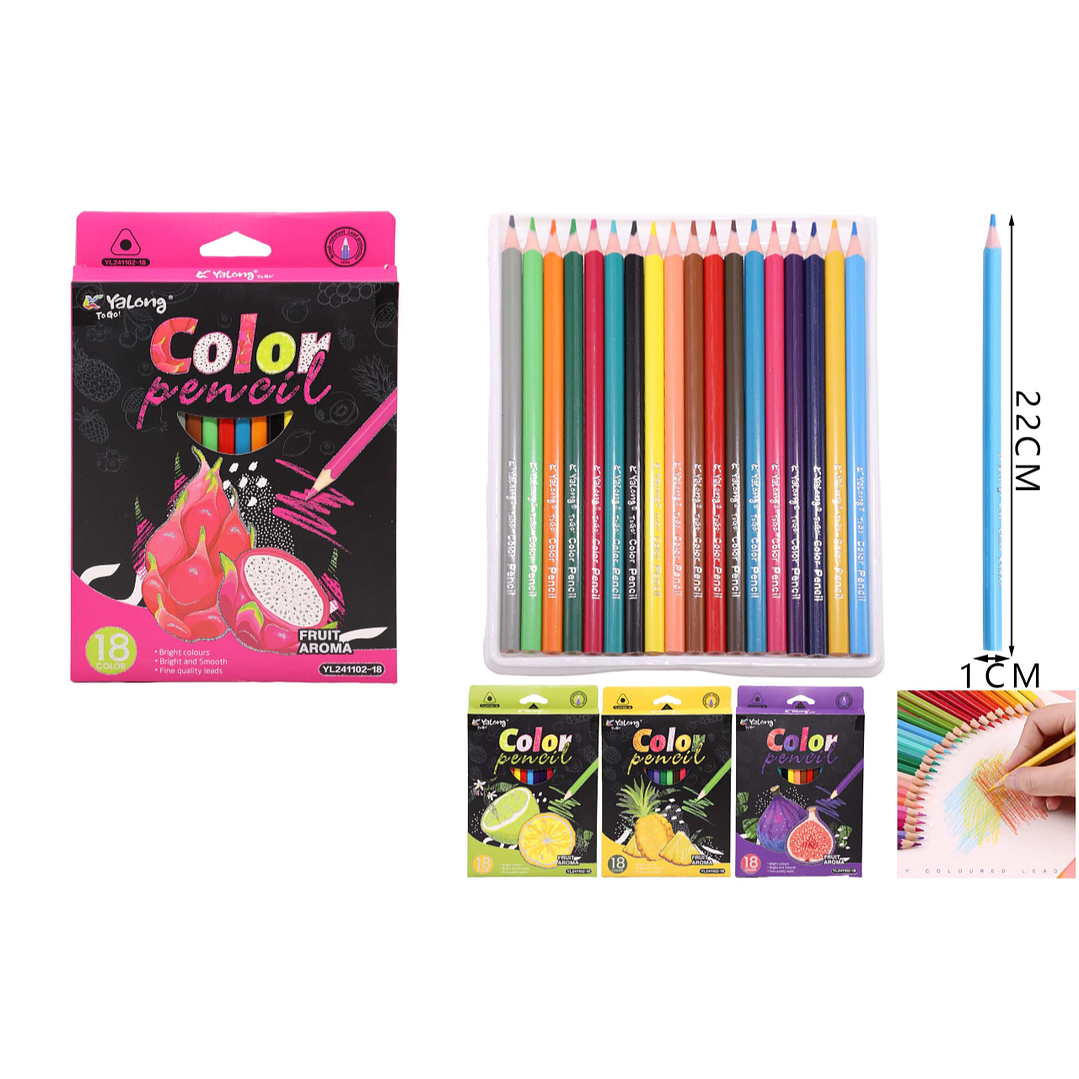 Lápices de colores olor fruta 18pcs 1