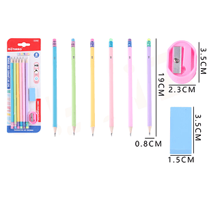 Set De Escolar Pastel 8Pcs