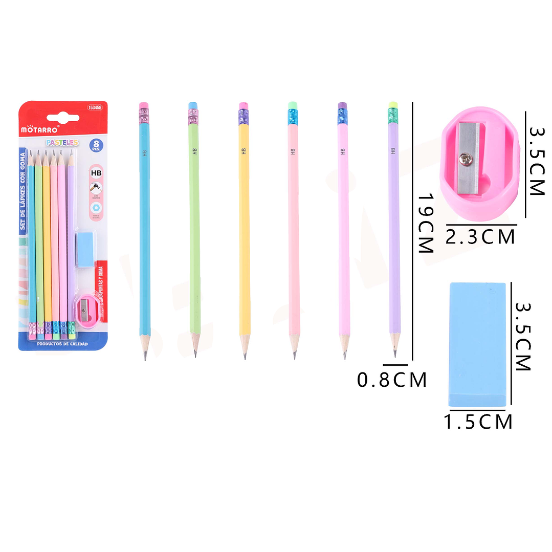 Set De Escolar Pastel 8Pcs 1