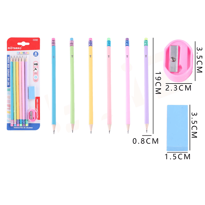 Set De Escolar Pastel 8Pcs 1
