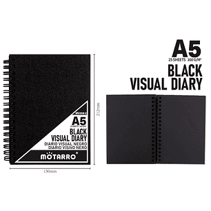 Libreta hojas negras A5 25 Hojas