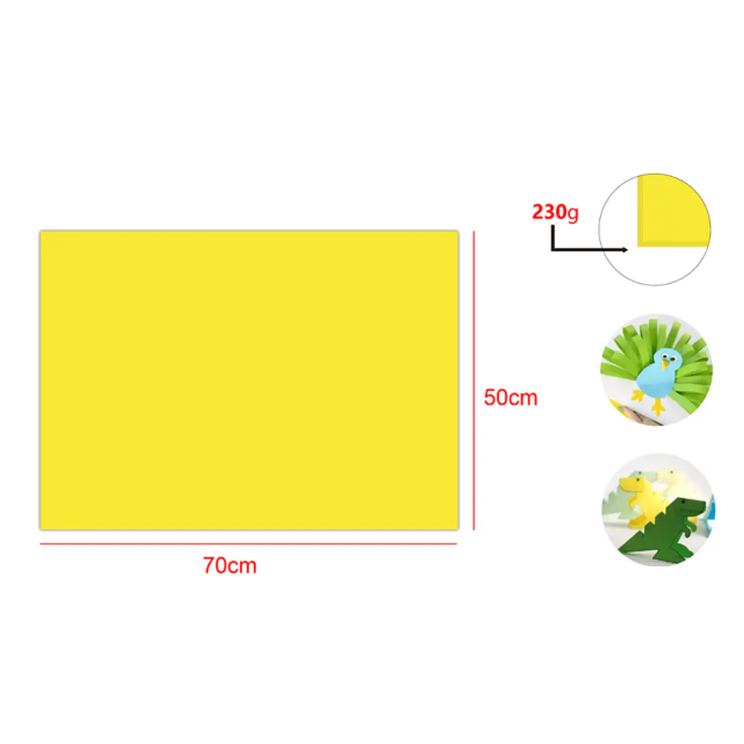 Cartulina Amarillo limón 50x70cm 25pcs 1