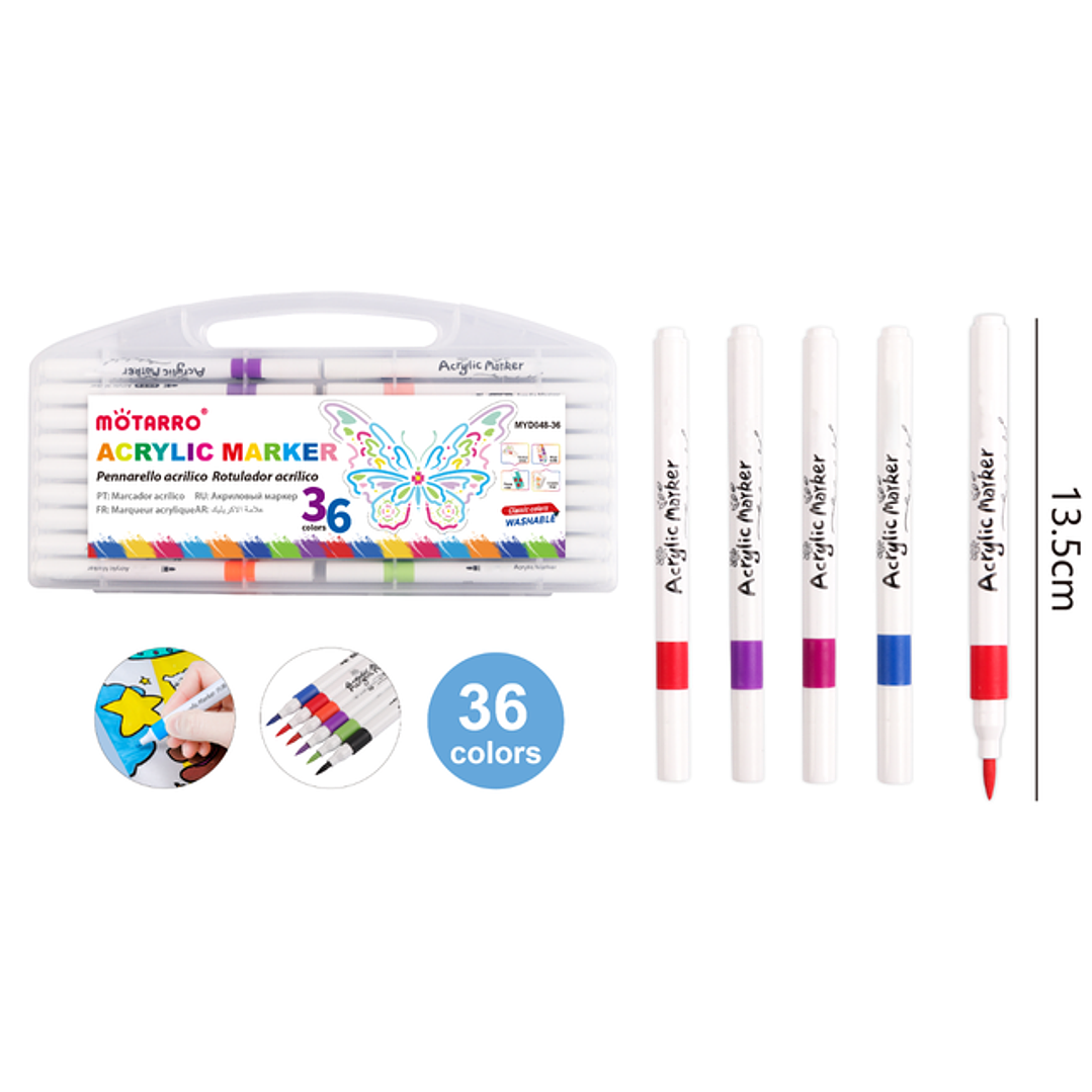 Marcadores Acrilico 135Cm 36Pcs 1