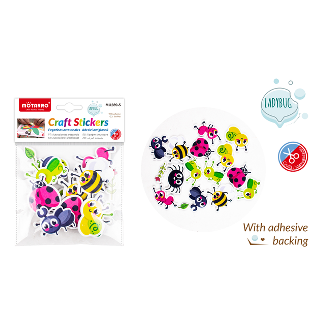 Stickers Goma Eva Insectos 1