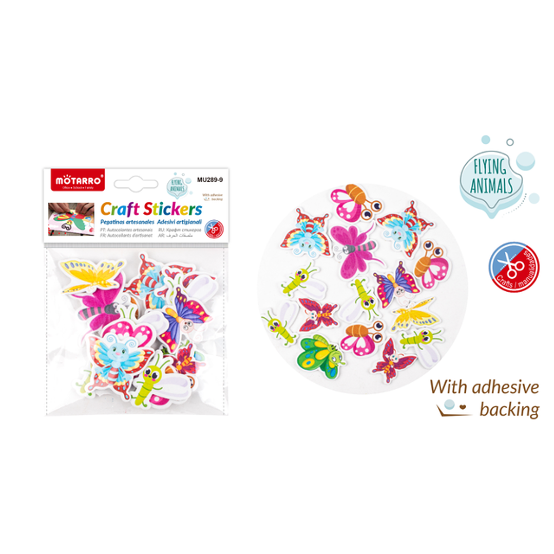 Stickers Goma Eva Mariposas 1