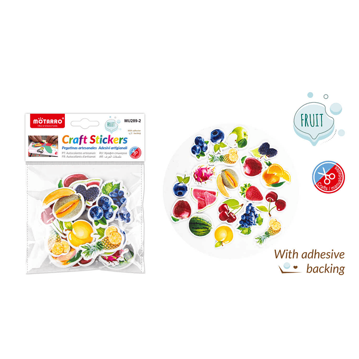 Stickers Goma Eva Frutas 1