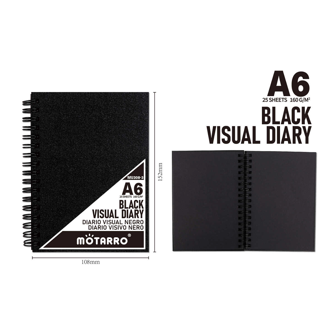 Libreta Negras 10.5*14.5Cm 1