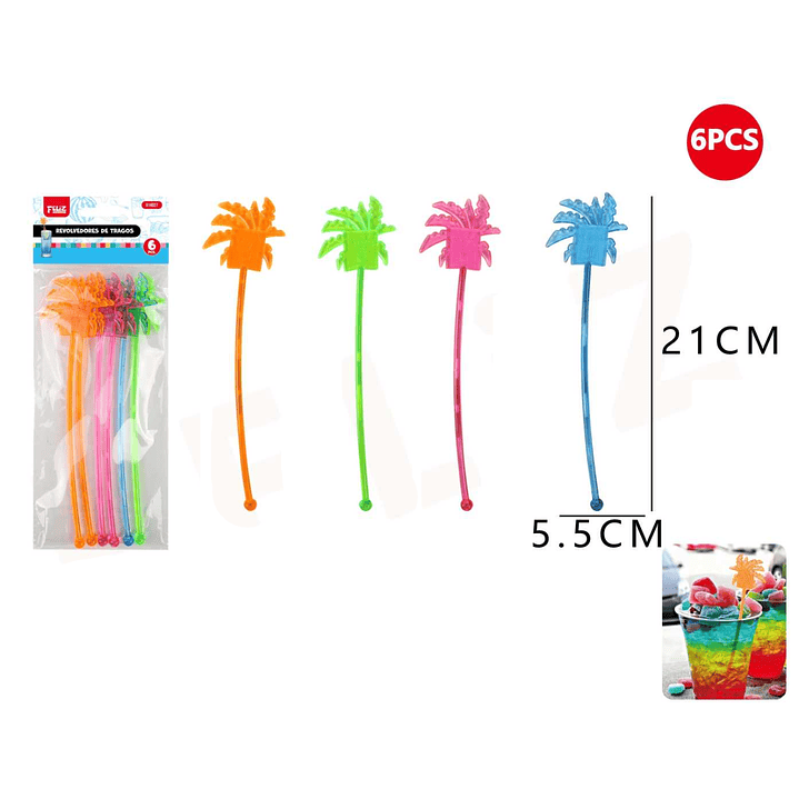 Revolvedores de Tragos Forma Palmera 1