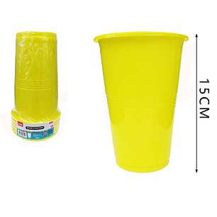 Vasos Plástico Amarillo 1000ML 6pcs