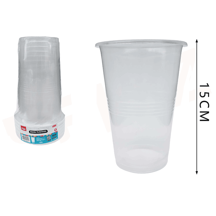 Vasos Plastico Trasparente 1000Ml 6Pcs 1