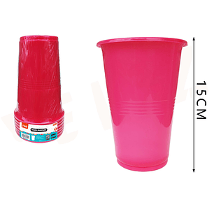 Vasos Plástico Fucsia 1000ML 6pcs