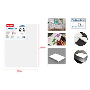Tablero De Espuma Blanco 3040Cm 5Mm