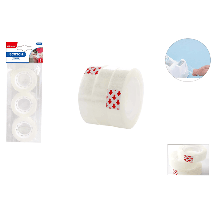 Cintas Adhesiva Transparente 01230M 3Pcs 1