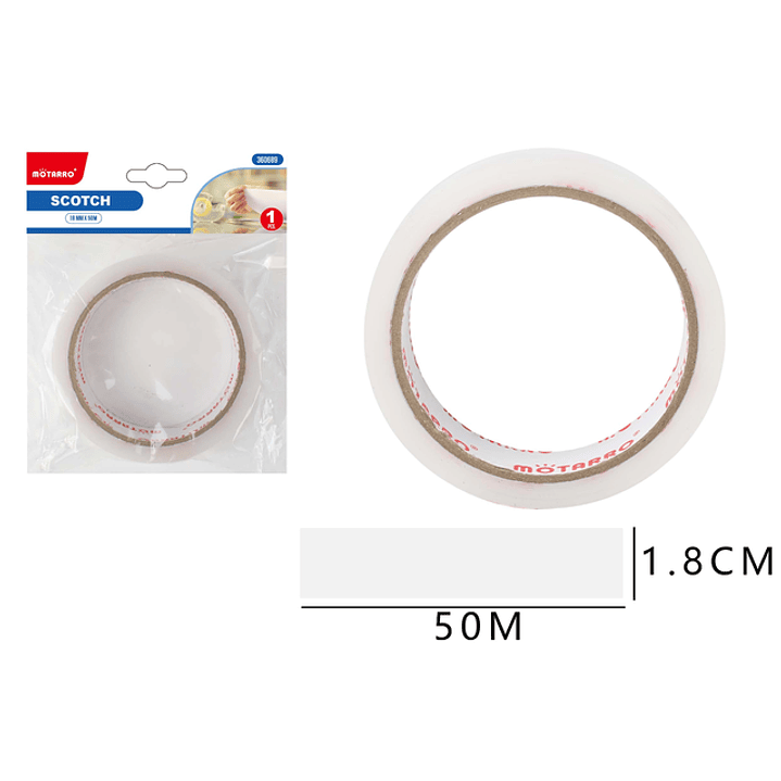 Cinta Adhesiva Transparente 01850M 1