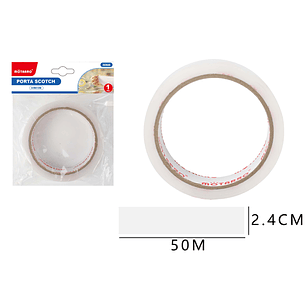 Cinta Adhesiva Transparente 0.24*50M