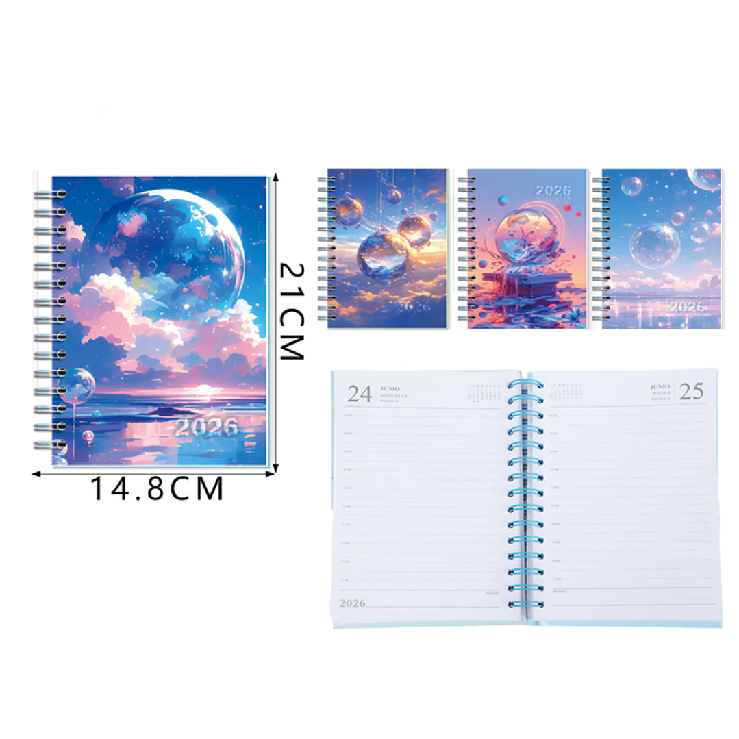 Agenda Con Espiral 2026 Cristal A5 1