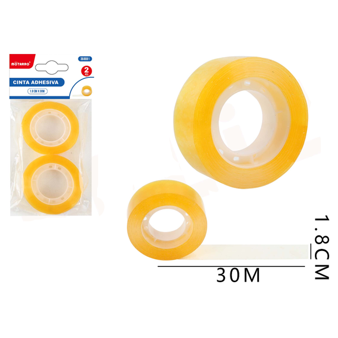 Cintas Adhesiva Amarillo Transparente 01830M 2Pcs 1
