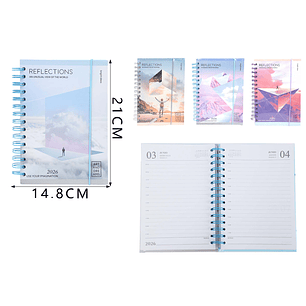 Agenda Con Espiral 2026 Geometria Cristal A5