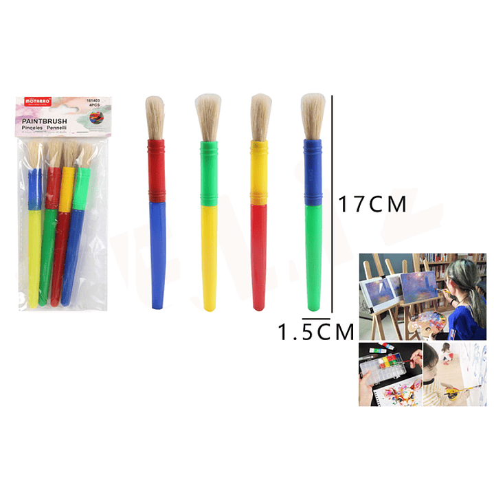 Pinceles escolares 4pcs 1