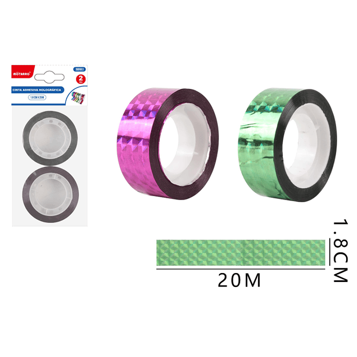 Cintas Adhesiva Holografica 01820M 2Pcs 1