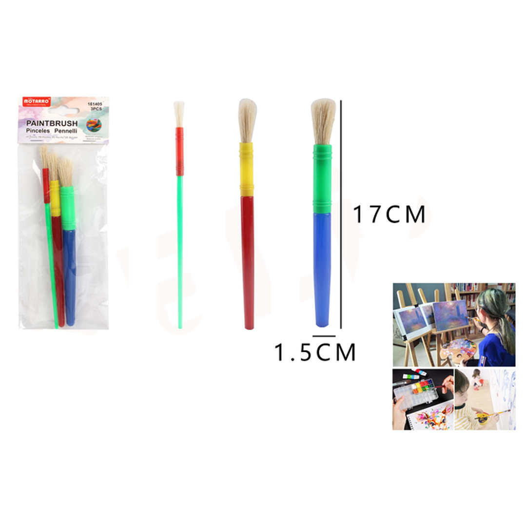 Pinceles escolares 3pcs 1