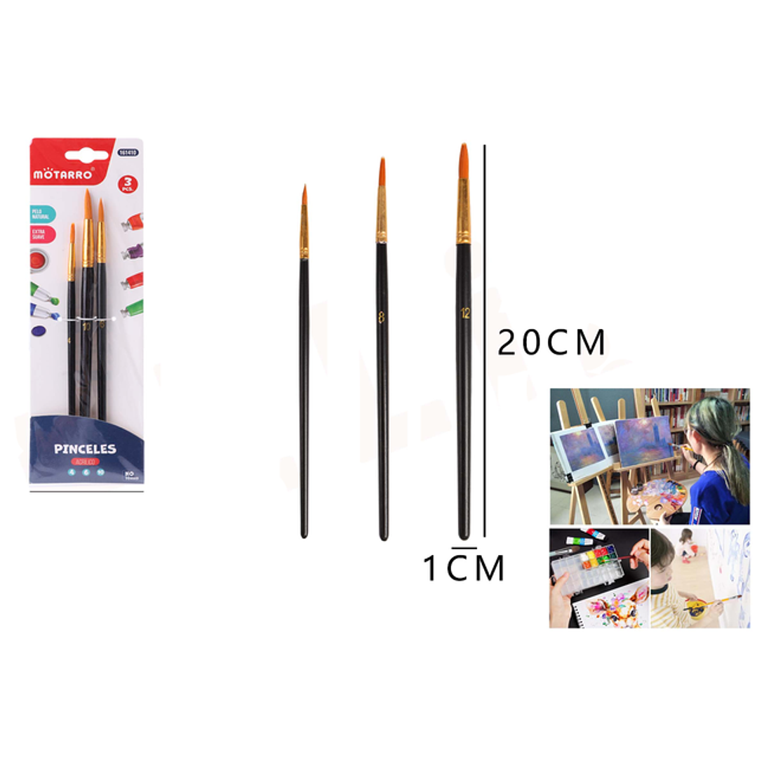 Set De Pinceles Suaves 3Pcs 1