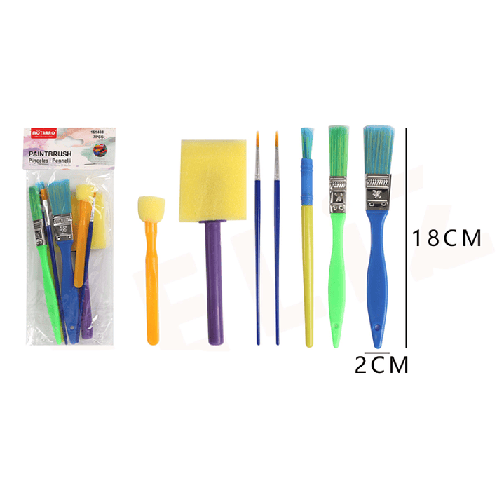 Set de Brochas y Pinceles 7pcs 1