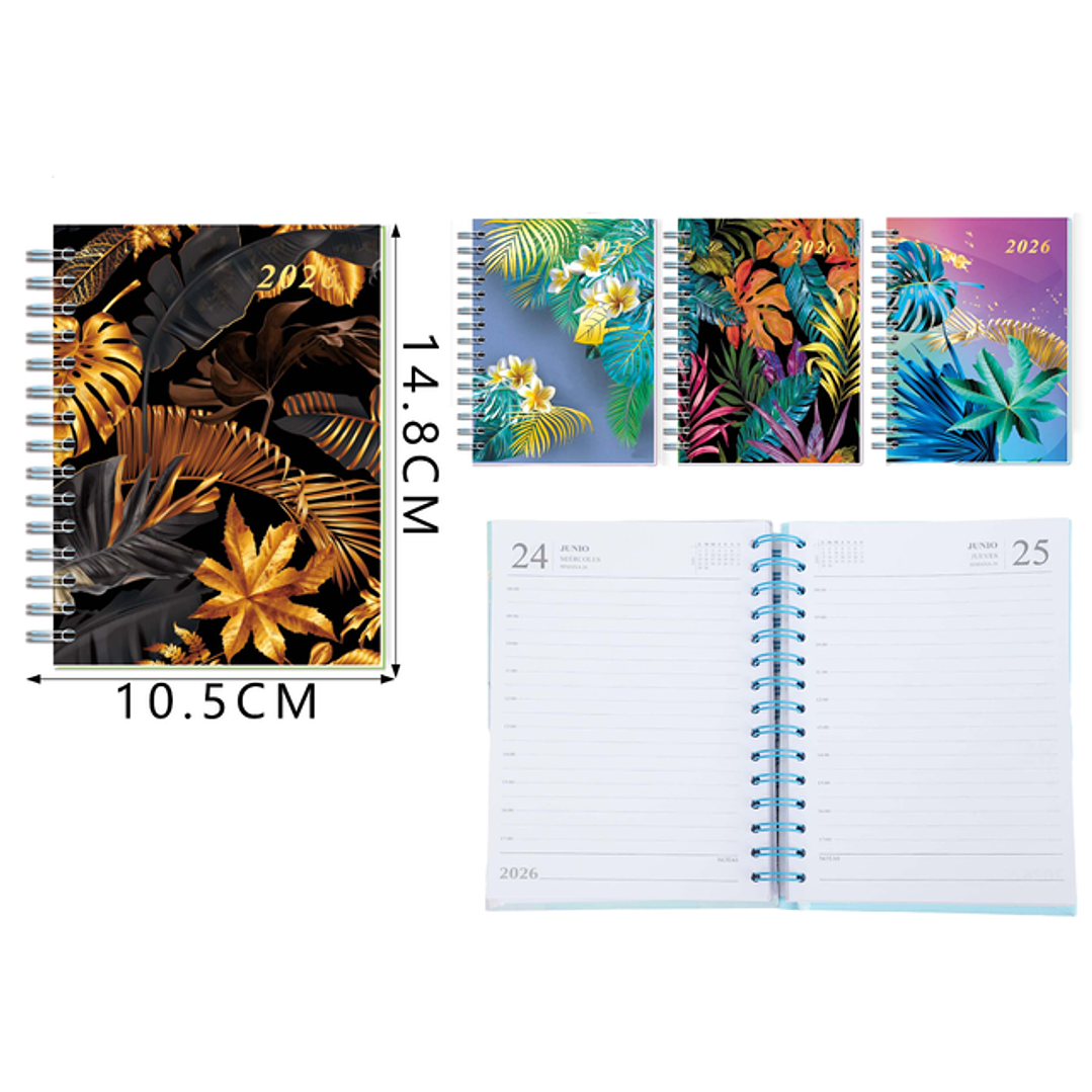 Agenda Con Espiral 2026 Hojas Colores A6 1