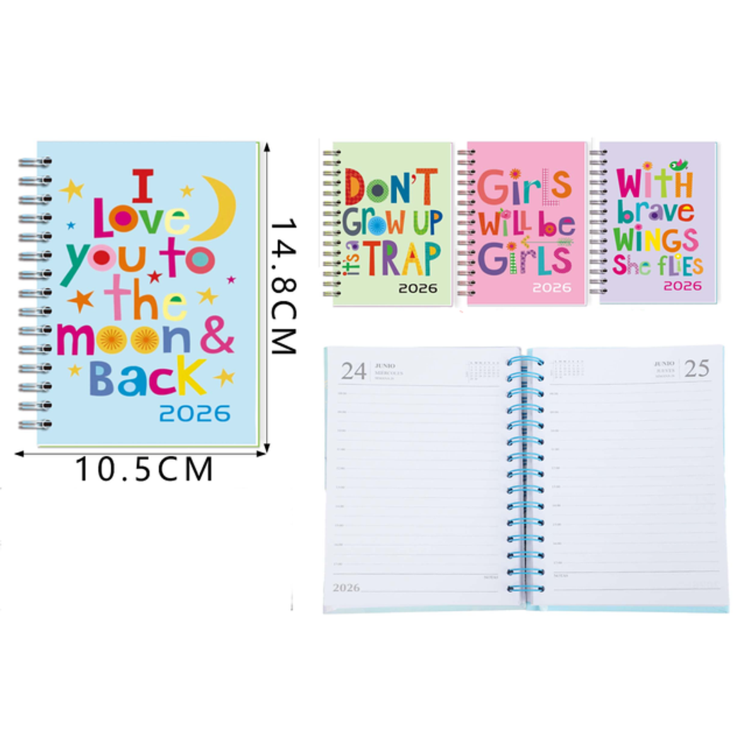 Agenda Con Espiral 2026 Mensajes A6 1