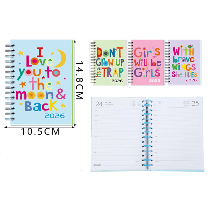 Agenda Con Espiral 2026 Mensajes A6 1