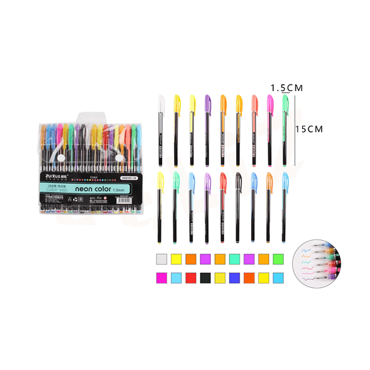 Lápiz Gel Flúor 18pcs 1