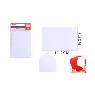 Sobres Blanco 11275Cm 12Pcs 1